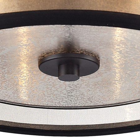 Elk Lighting Diffusion 2-Lght Flush Mount in Brnz w/Organza & Mercury Glass 57025/2